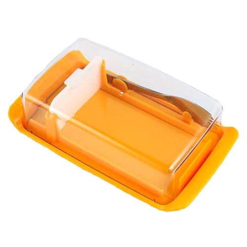 Gatuida Butterdose mit Buttermesser Butter Aufbewahrungsbehälter für Haushalt und Hotel Gelb Leicht zu Reinigen Stilvolles Design Butterportionierung Gatuida Butterdose mit Buttermesser Butter Aufbewahrungsbehälter für Haushalt und Hotel Gelb Leicht zu Reinigen Stilvolles Design Butterportionierung von Gatuida