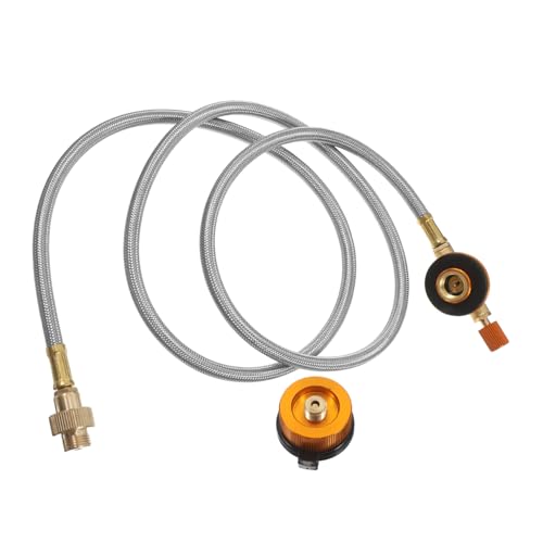 Gatuida Camping Gasadapter Nachfüllschlauch Für Gasgrill Und Campingkocher EIN Steuerventil Adapter Für Gaskartuschen Langlebige Verbindung von Gatuida