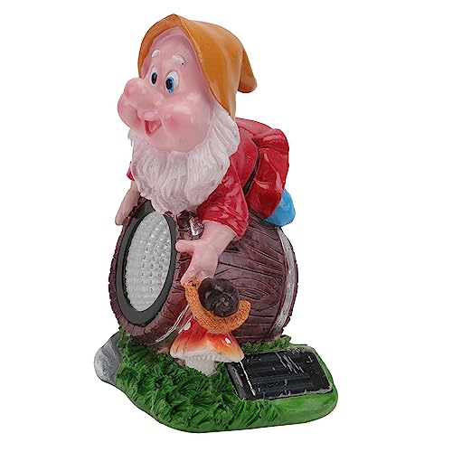 Gatuida Cartoon Mushroom Solar LED Licht Wetterfestes Gartenlicht Resin für Außenbereich Süße Gartenfigur für Blumenbeete von Gatuida