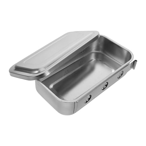 Gatuida Chirurgische Instrumentenscheibe Tablettorganisator für Instrumente medizinische Tablett zur medizinische Tablett für Instrumente Rostfreier Stahl Silber von Gatuida