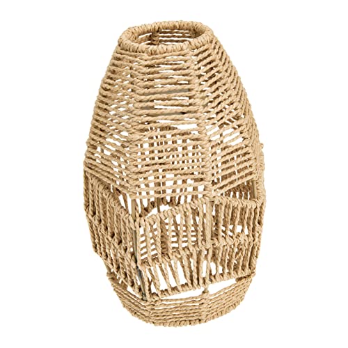 Gatuida Deckenlampenschirm Imitation Rattan Dekorativer Lampenschutz für Vintage Deckenlampen Kreative Raumgestaltung für Wohnzimmer Esszimmer und Gastronomie von Gatuida