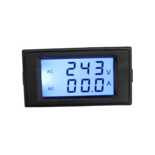 Gatuida Digitales LCD Voltmeter Amperemeter Multifunktion Stromspannungsmessgerät mit Hoher Genauigkeit und Simultaner Anzeige für Geräteüberwachung Schwarz von Gatuida