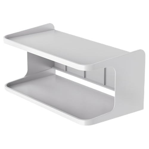 Gatuida Doppelschichtiges Nachttisch Regal Wandmontierbar für Kleinigkeiten und Fotorahmen Badezimmer Organizer für Platzsparende Aufbewahrung Gatuida Doppelschichtiges Nachttisch Regal Wandmontierbar für Kleinigkeiten und Fotorahmen Badezimmer Organizer für Platzsparende Aufbewahrung von Gatuida
