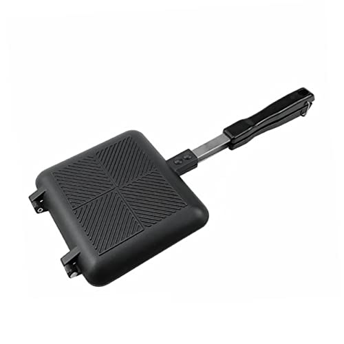 Gatuida Doppelseitige Antihaft Grillpfanne aus Sandwichmaker mit Ergonomischem Griff Gleichmäßige Hitzeverteilung Vielseitig für Brot und Grillgerichte Schwarz Gatuida Doppelseitige Antihaft Grillpfanne aus Sandwichmaker mit Ergonomischem Griff Gleichmäßige Hitzeverteilung Vielseitig für Brot und Grillgerichte Schwarz von Gatuida