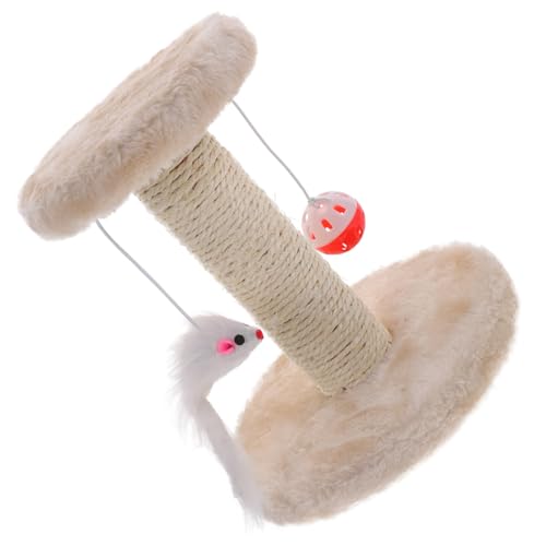 Gatuida Doppelstöckiger Sisal kratzbaum mit Plüsch und Spielball Robustes Katzenkratzbrett für Indoor Katzen Kratzfest Platzsparend Sichere Krallenpflege Beiger Katzenbaum Gatuida Doppelstöckiger Sisal kratzbaum mit Plüsch und Spielball Robustes Katzenkratzbrett für Indoor Katzen Kratzfest Platzsparend Sichere Krallenpflege Beiger Katzenbaum von Gatuida