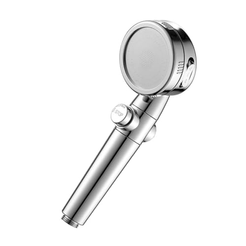 Gatuida Duschkopf Handbrause mit Drei Strahlarten Druckerhöhend Langlebig Modernes Design Geeignet als Badezimmerzubehör Silberfarben Praktischer Handbrausekopf mit Feinem von Gatuida