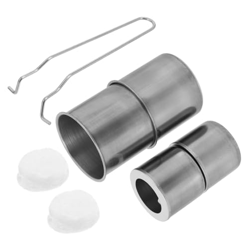 Gatuida Edelstahl Alkoholtank Box für Tischkamin Tragbares Outdoor Fire Pit Zubehör Sauber Brennend Vielseitig für Indoor und Wintergarten Inklusive Baumwoll Pads und Brenndosen von Gatuida
