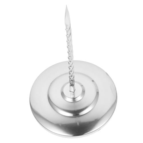 Gatuida Edelstahl Bonhalter mit Schwerem Standfuß Praktischer Kassenbonhalter für Restaurant Bar und Büro Multifunktionaler Desktop Receipt Organizer für Küche und Theke von Gatuida