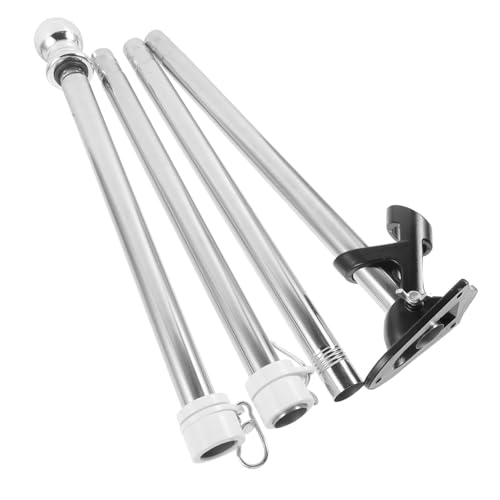 Gatuida Edelstahl Fahnenmast Wetterfest Robust Rostfrei Gartenflaggenhalter mit Bodenhalterung Vielseitig für Balkon Terrasse und Geeignet von Gatuida
