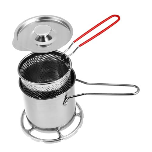 Gatuida Edelstahl Frittierkorb mit Deckel und Rutschfestem Griff Mini Fritteuse Topf mit Korb für Sicheres Schnelles Frittieren Vielseitig Einsetzbar für Haushalt und Küche Gatuida Edelstahl Frittierkorb mit Deckel und Rutschfestem Griff Mini Fritteuse Topf mit Korb für Sicheres Schnelles Frittieren Vielseitig Einsetzbar für Haushalt und Küche von Gatuida