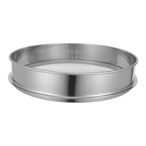 Gatuida Edelstahl Gartensieb Durchwurfsieb Maschenweite Gartensieb zum Filtern von Erde Steinen Kompost Rundes Sieb Gartenboden Sieb für Gartenarbeit und Pflanzung von Gatuida