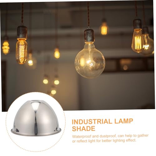 Gatuida Edelstahl Lampenschirm Lampenabdeckung Schutz für Deckenleuchte Pendelleuchte Industrie Design Robust Langlebig Geeignet für Innen Außen von Gatuida