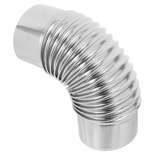 Gatuida Edelstahl Ofenrohr Bogen Kaminflansch Rauchrohradapter für Holzofen Zeltofen Camping Zubehör Sichere Rauchabführung Einfache Installation Optimaler Anschluss von Gatuida