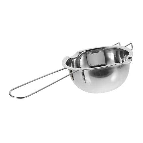 Gatuida Edelstahl Schmelztopf Butter Käse Schokolade Schmelzschale mit Ergonomischem Griff Rostfrei Leicht zu Reinigen Gleichmäßige Wärmeverteilung für Kochen und Kerzenherstellung von Gatuida