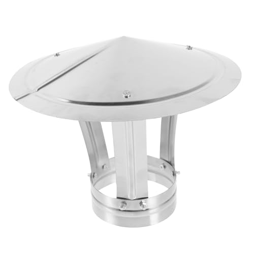 Gatuida Edelstahl Schornstein Regenhut Abdeckung Außendurchmesser Ventilschutz Dach Kamin Haube Wetterfest Langlebig Installieren von Gatuida