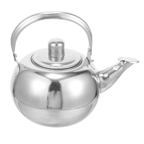 Gatuida Edelstahl Teekanne mit Integriertem Teesieb Hitzebeständig für Ceranfeld Kompakte Teekanne für Losen Tee Früchtetee Kaffee Idealer Teekessel für Zuhause und Alltag von Gatuida