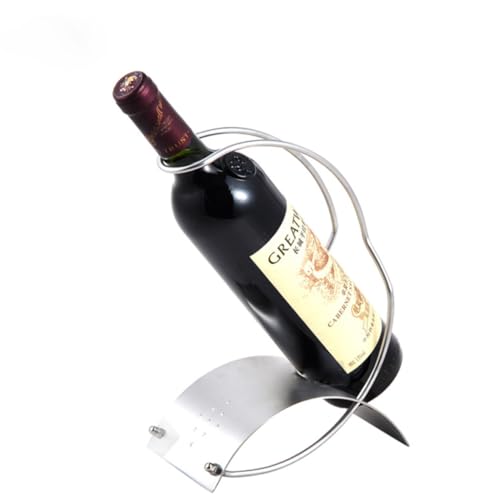 Gatuida Edelstahl Weinflaschenhalter Weinregal für Küchenarbeitsplatte Robuster Weinständer Modernes Design als für Weinliebhaber von Gatuida