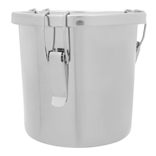 Gatuida Edelstahl-milchkanne Mit Versiegeltem Deckel Und Griff Kleiner Eimer Für Aufbewahrung Von Milch Fett Mehl Reis Sojabohnen Und Tee von Gatuida