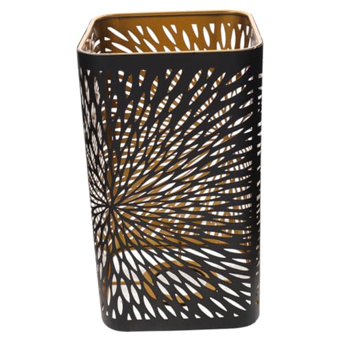 Gatuida Eisenkunst Lampenschirm Außen Schwarz Innen Gold Zylindrischer Lampenschirm Kompatibel für Tisch und Stehlampen Modernes Design mit Hohlraum Muster Langlebiges Material für Gatuida Eisenkunst Lampenschirm Außen Schwarz Innen Gold Zylindrischer Lampenschirm Kompatibel für Tisch und Stehlampen Modernes Design mit Hohlraum Muster Langlebiges Material für von Gatuida