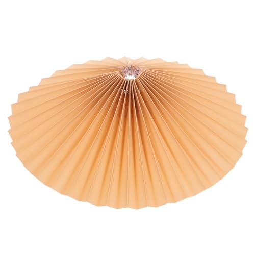 Gatuida Eisenrahmen Lampenschirm mit Faltenstoff Drehbarer Kleiner Lampenschirm für Schreibtischlampe Moderner Dekorativer Ersatzschirm in Khaki für Nachttisch und Stehlampe von Gatuida