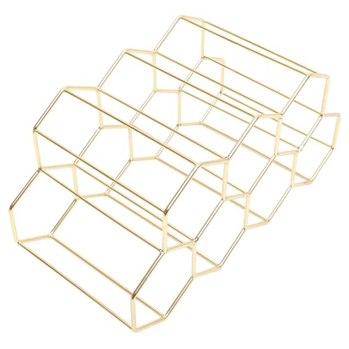 Gatuida Eisernes Weinregal Nordic Stil Stabiles Flaschenständer Weinhalter für Wohnzimmer Party Weinkeller Dekoratives Weinflaschen Regal Goldfarben von Gatuida