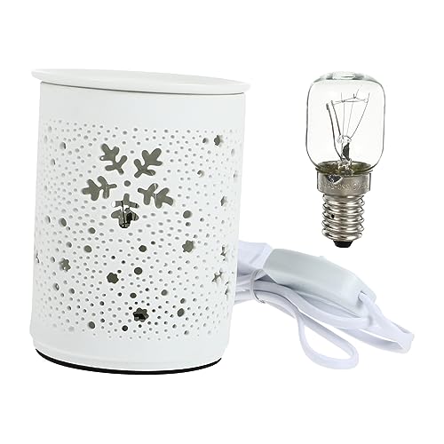 Gatuida Aromatherapie Duftlampe Plug in Kerzenbrenner mit Nachtlicht Aromaölwärmer aus Keramik Duftlicht für Haushalt Stilvolle Raumdekoration von Gatuida