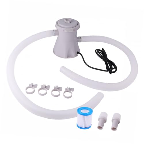 Gatuida Elektrische Pool Wasserfilterpumpe GPH Langlebige Kunststoff Zirkulationspumpe für Schwimmbadwasserreinigung Einfach zu Reinigen Ergonomisches Design Eu Standard Acv von Gatuida