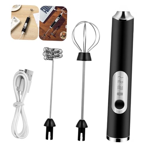 Gatuida Elektrischer Milchaufschäumer Stab Gang Verstellbar Edelstahl Handmixer mit Rührköpfen für Kaffee Milch Eier und Sahne Kompakt Leise Tragbar für Zuhause und Wiederverwendbar Gatuida Elektrischer Milchaufschäumer Stab Gang Verstellbar Edelstahl Handmixer mit Rührköpfen für Kaffee Milch Eier und Sahne Kompakt Leise Tragbar für Zuhause und Wiederverwendbar von Gatuida