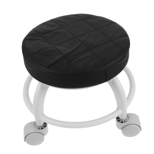 Gatuida Ergonomischer Rollhocker mit Niedriger Höhe Stabiler Fußstütze Universellen für Salon Pediküre und Büro Kompakter Runder Hocker mit Langlebiger Konstruktion Komfortabler von Gatuida