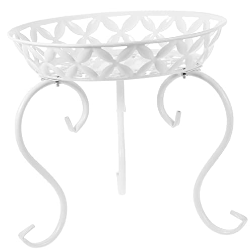 Gatuida Europäischer Metall Blumenständer Weiß mit Großem Teller Einlagiger Eisen Pflanzenhalter für Innen Außen Dekorativer Blumenhalter für Balkon Wohnzimmer Garten Robust und Gatuida Europäischer Metall Blumenständer Weiß mit Großem Teller Einlagiger Eisen Pflanzenhalter für Innen Außen Dekorativer Blumenhalter für Balkon Wohnzimmer Garten Robust und von Gatuida