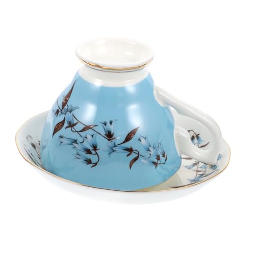 Gatuida European Style Bone China Cup Set mit Untertasse Feines Porzellan Modisches Design Langlebig Geeignet für Zuhause Büro und Restaurant von Gatuida