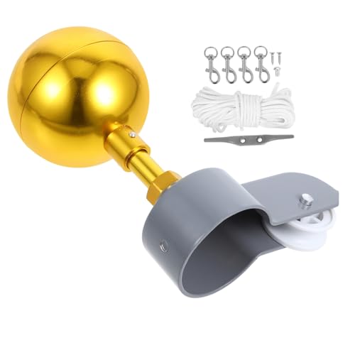 Gatuida Fahnenmast Umlenkrolle Langlebiges Reparaturset mit Cap und Topper Einfach zu Montieren Geeignet für Außenfahnen und Fahnenmasten Ersatzteile von Gatuida