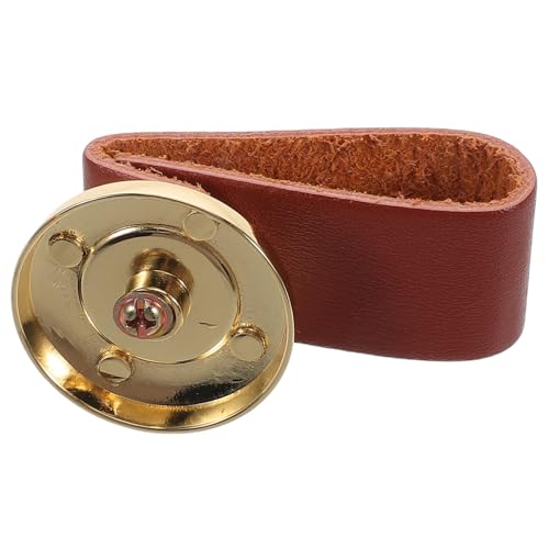 Gatuida Fake Kunstleder Möbelgriff Zinklegierung in Hellbraun Vintage Schrankgriff für Kleiderschrank Schuhschrank und Küchenschrank Stilvolle Dekorative Möbelknöpfe zur Einfachen Montage von Gatuida