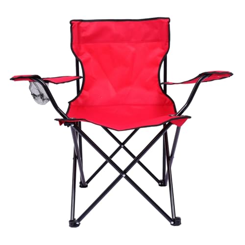 Gatuida Faltbarer Angelstuhl mit Armlehnen Robuster Oxford Tragbarer Outdoor Campingstuhl für Garten Strand Picknick und Reisen Bequeme Rückenlehne Leicht Transportierbar von Gatuida