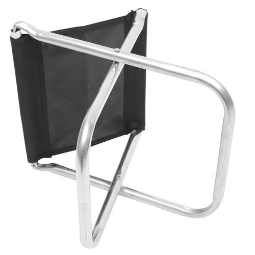 Gatuida Tragbarer Klappstuhl Anglersitz Faltstuhl Aus Aluminium Mit 600d PVC Oxford Gewebe 100 Kg Belastbar Für Camping Gartenmöbel Outdoor Festivals Mit Tragetasche von Gatuida