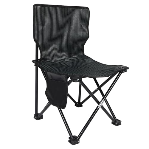 Gatuida Faltbarer Outdoor Klappstuhl Mittelgrau mit Oxford Stahlrahmen Leichter Tragbarer Angelstuhl für Camping Wandern und Angeln Kompakt und Platzsparend Robust und Langlebig von Gatuida
