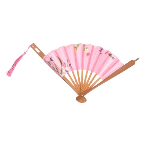 Gatuida Faltfächer im Vintage Stil mit Langem Griff Japanischer Handfächer für Hochzeiten Partys und Kreative Dekoration Leicht und Tragbar Elegantes Design mit Feinen Mustern von Gatuida
