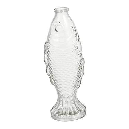 Gatuida Fischförmige Glasflasche Dekorative Blumenvase Leichte Und Langlebige Glasflasche Mit Korkstopfen Für Blumenarrangements Stilvolle Tischdekoration Für Zuhause Und von Gatuida