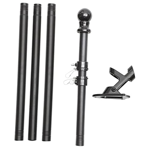 Gatuida Flaggenmast Set mit Halterung Professioneller Outdoor Fahnenmast mit Rotierendem Design für Garten und Saisonfahnen und Rostfrei Höhe Zufällige Basisfarbe Zufällige von Gatuida