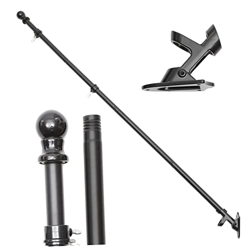 Gatuida Flaggenmast Set mit Halterung Professionelles Outdoor Fahnenmast Kit Drehbar für Garten Balkon und Terrasse und Einfach zu Montieren Verhindert Verdrehen Fahne von Gatuida