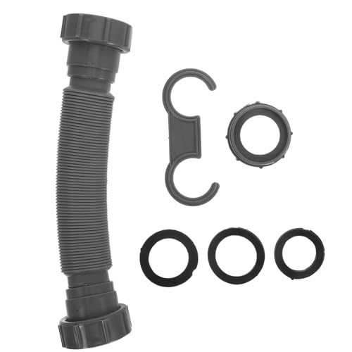 Gatuida Flexibles Abflussrohr mit Winkeladaptern für Küchenspüle und Mopppool Langlebiger Ausdehnbarer Waschbeckenablauf mit Grauem Siphon und Halterung Einfache Montage Gatuida Flexibles Abflussrohr mit Winkeladaptern für Küchenspüle und Mopppool Langlebiger Ausdehnbarer Waschbeckenablauf mit Grauem Siphon und Halterung Einfache Montage von Gatuida