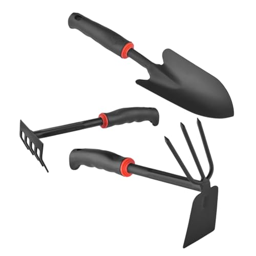 Gatuida Gartengeräte aus Langlebigem Eisen mit Breiter Schaufel Doppelter Hacke und Rechen Ergonomischer Rutschfester Griff Geeignet für Balkon Indoor Gartenarbeit Unkrautentfernung und Gatuida Gartengeräte aus Langlebigem Eisen mit Breiter Schaufel Doppelter Hacke und Rechen Ergonomischer Rutschfester Griff Geeignet für Balkon Indoor Gartenarbeit Unkrautentfernung und von Gatuida