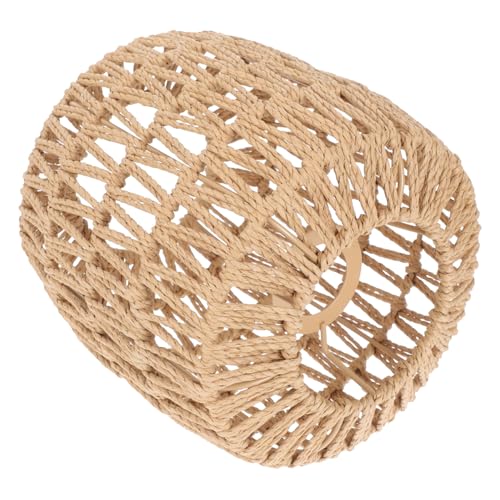 Gatuida Geflochtener Lampenschirm Deckenleuchte Rustikaler Rattan Look Vintage Stil Boho Dekoration Für Wohnzimmer Esszimmer Schlafzimmer Cafés von Gatuida