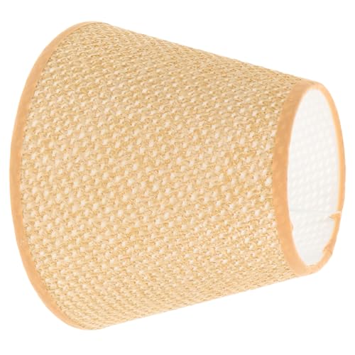 Gatuida Geflochtener Lampenschirm aus Pe gras Ersatz Lampenschirm für Tischlampe Gelb Einzeln Verpackt Leicht zu Installieren Weiches Licht Dekorative Abdeckung für Wohnzimmer und Büro von Gatuida