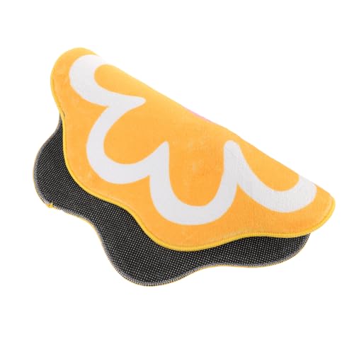 Gatuida Gelber Blumen Teppich Blütenform Kurzflor Teppich für Wohnzimmer Schlafzimmer Sofa und Couchtisch Weicher Flor Vielseitig Einsetzbar Dekorativ und Pflegeleicht von Gatuida