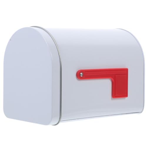 Gatuida Geschenkpostkasten Blechbriefkasten Für Puppenhaus Briefkasten Kleiner Abschließbarer Briefkästen Für Das Draußen Metall Stahlmailbox Weißblech von Gatuida