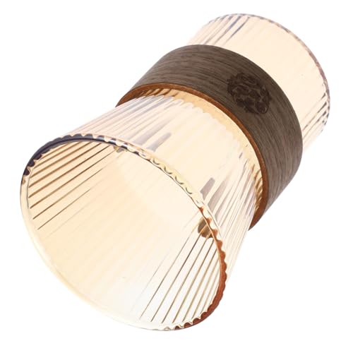 Gatuida Glas zahnputzbecher mit Holzdesign Langlebiger Vielseitiger Mundspülbecher für Badezimmer Leicht zu Reinigen Eleganter Trinkbecher für Mundspülung und Wassergebrauch Stilvoller von Gatuida