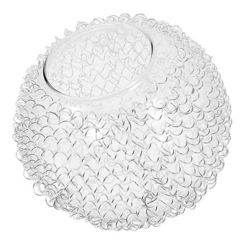 Gatuida Glaskugel Lampenschirm Ersatz Durchmesser Transparent mit Silber Aluminiumdraht Langlebig Installieren für Kronleuchter Pendelleuchte Wohnzimmer von Gatuida