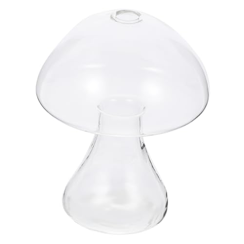 Gatuida Glasvase Pilzform Transparent Kleine Hydroponik Blumentopf Kreative Dekoration für Zuhause Büro Wohnzimmer Tischdeko Gatuida Glasvase Pilzform Transparent Kleine Hydroponik Blumentopf Kreative Dekoration für Zuhause Büro Wohnzimmer Tischdeko von Gatuida