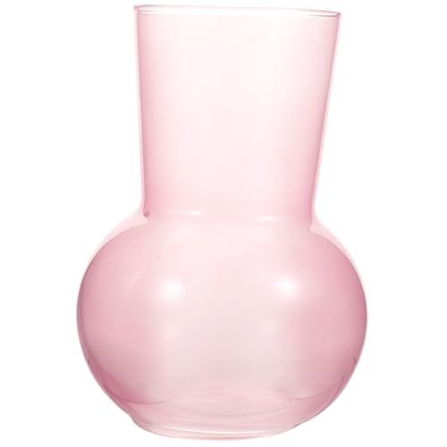 Gatuida Glasvase für Blumenarrangements Dekorative Tischvase aus Robustem Glas Vielseitig für Frische Getrocknete oder Hydroponikpflanzen Elegante Vasen deko für Zuhause und Büro Rosa Gatuida Glasvase für Blumenarrangements Dekorative Tischvase aus Robustem Glas Vielseitig für Frische Getrocknete oder Hydroponikpflanzen Elegante Vasen deko für Zuhause und Büro Rosa von Gatuida
